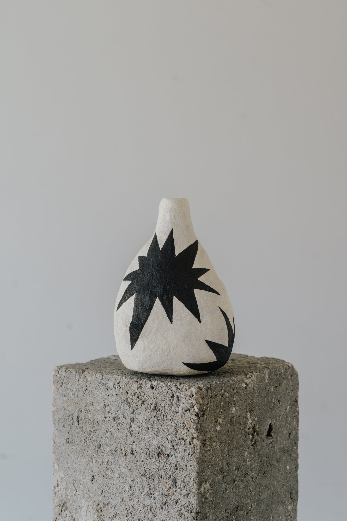Black star vase