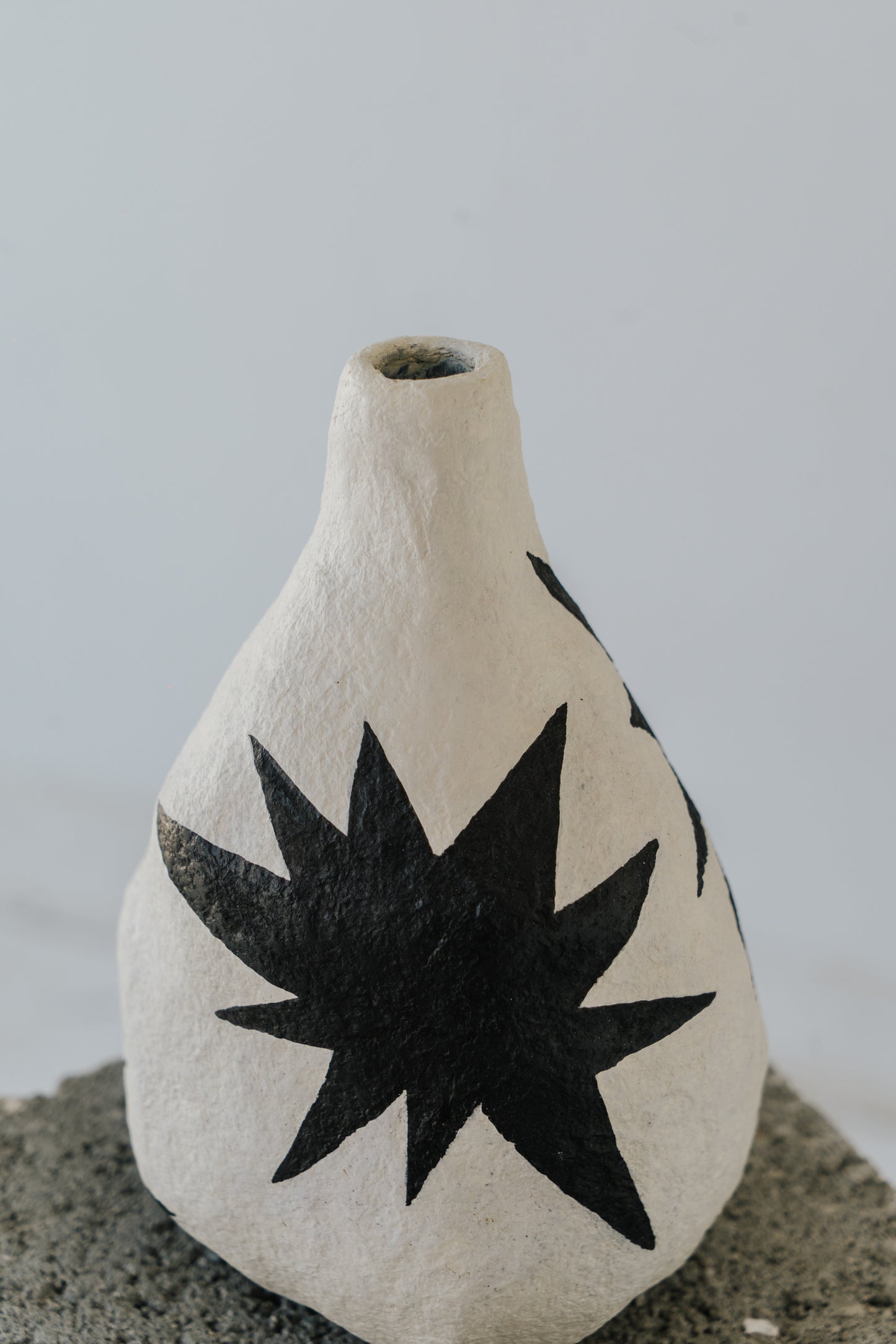 Black star vase