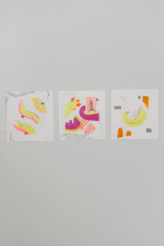 Waves of Flux – Set of 3 Abstract Works
