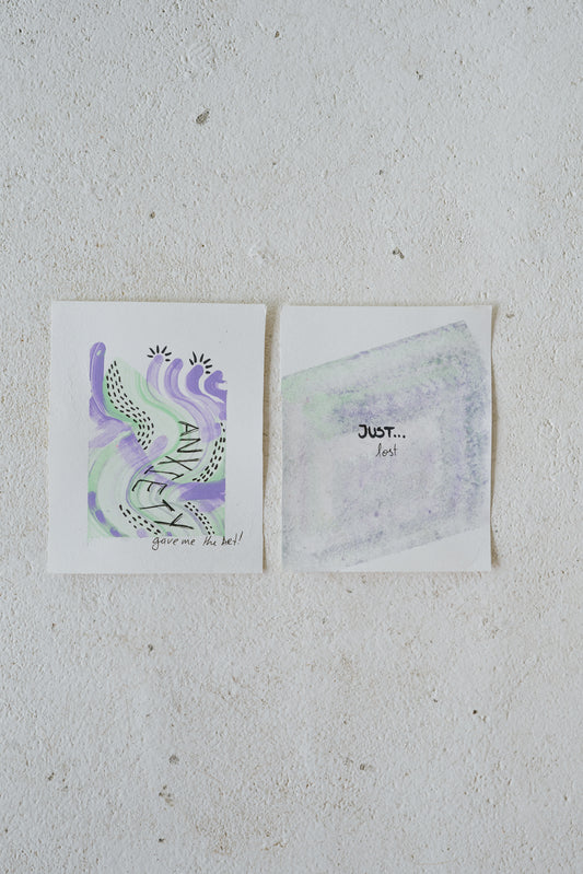 “Anxiety... or... Just Lost” ( 2 paintings)