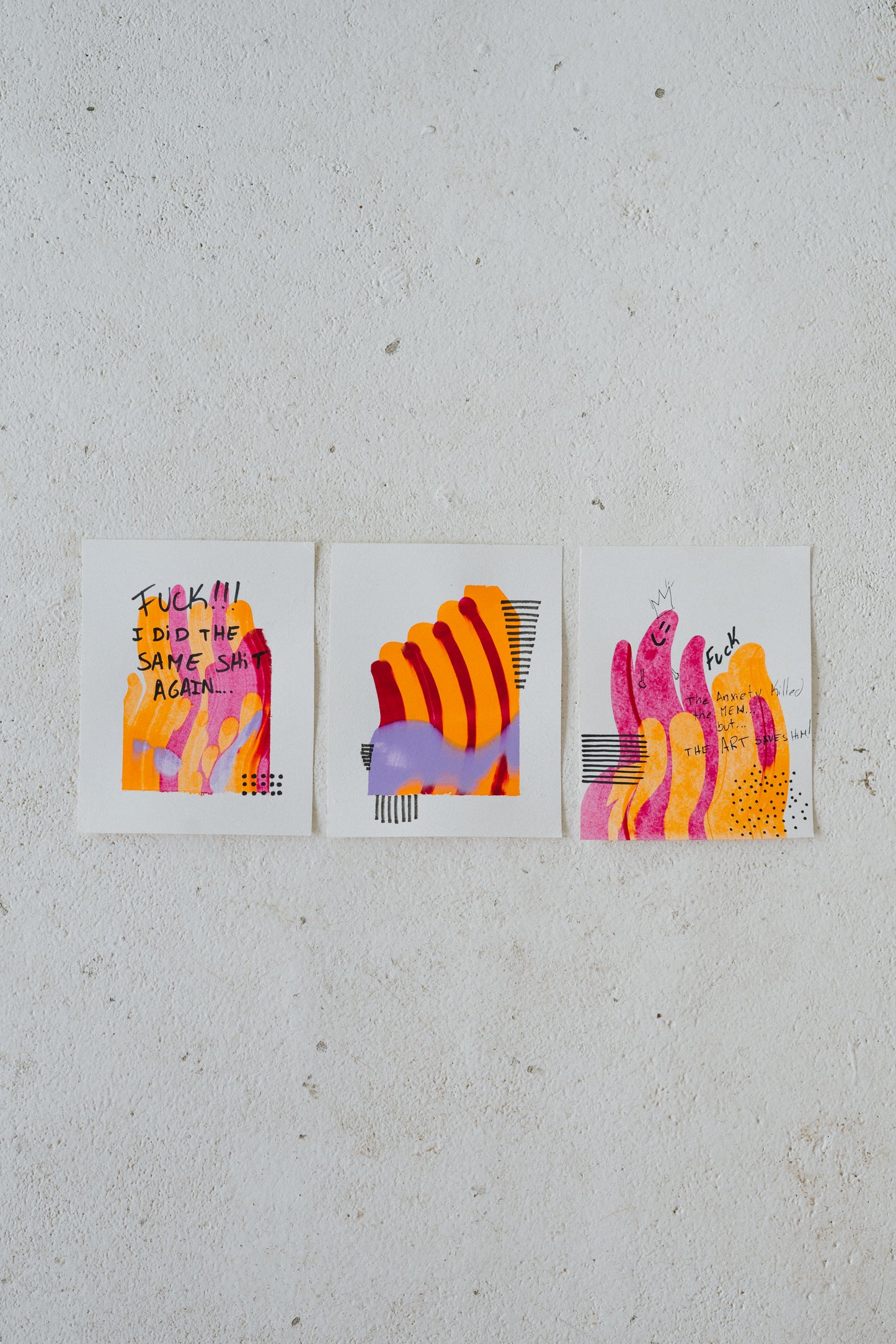 " Funny Set " ( 3 paintings)