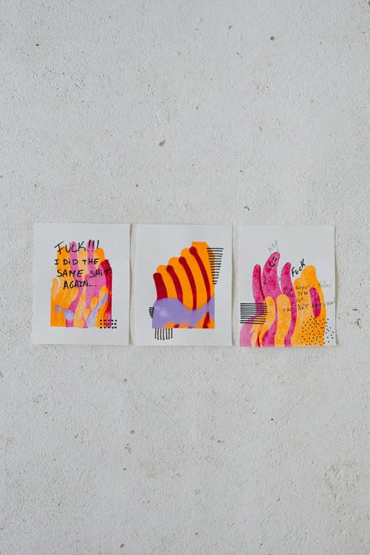 " Funny Set " ( 3 paintings)