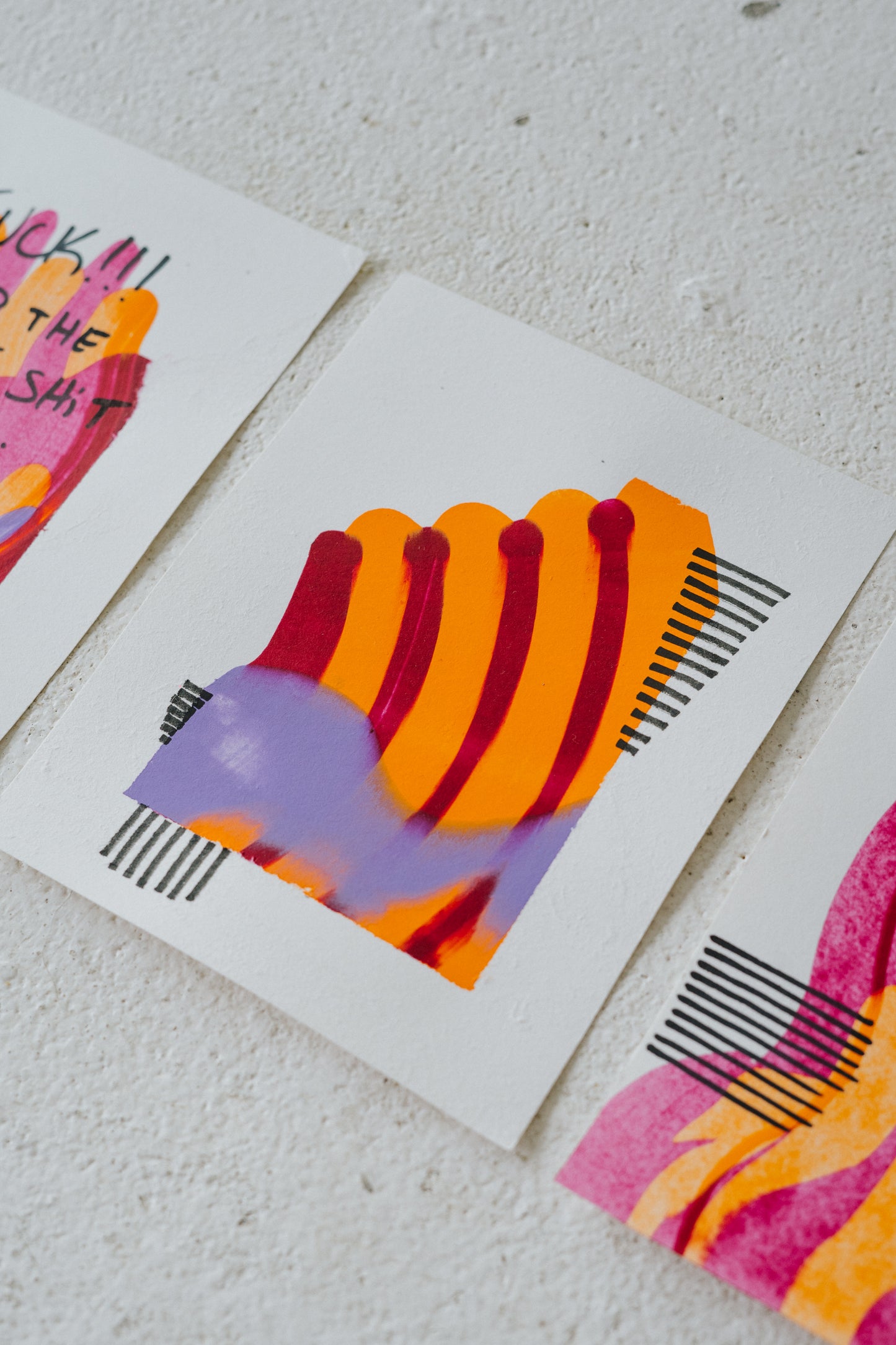 " Funny Set " ( 3 paintings)
