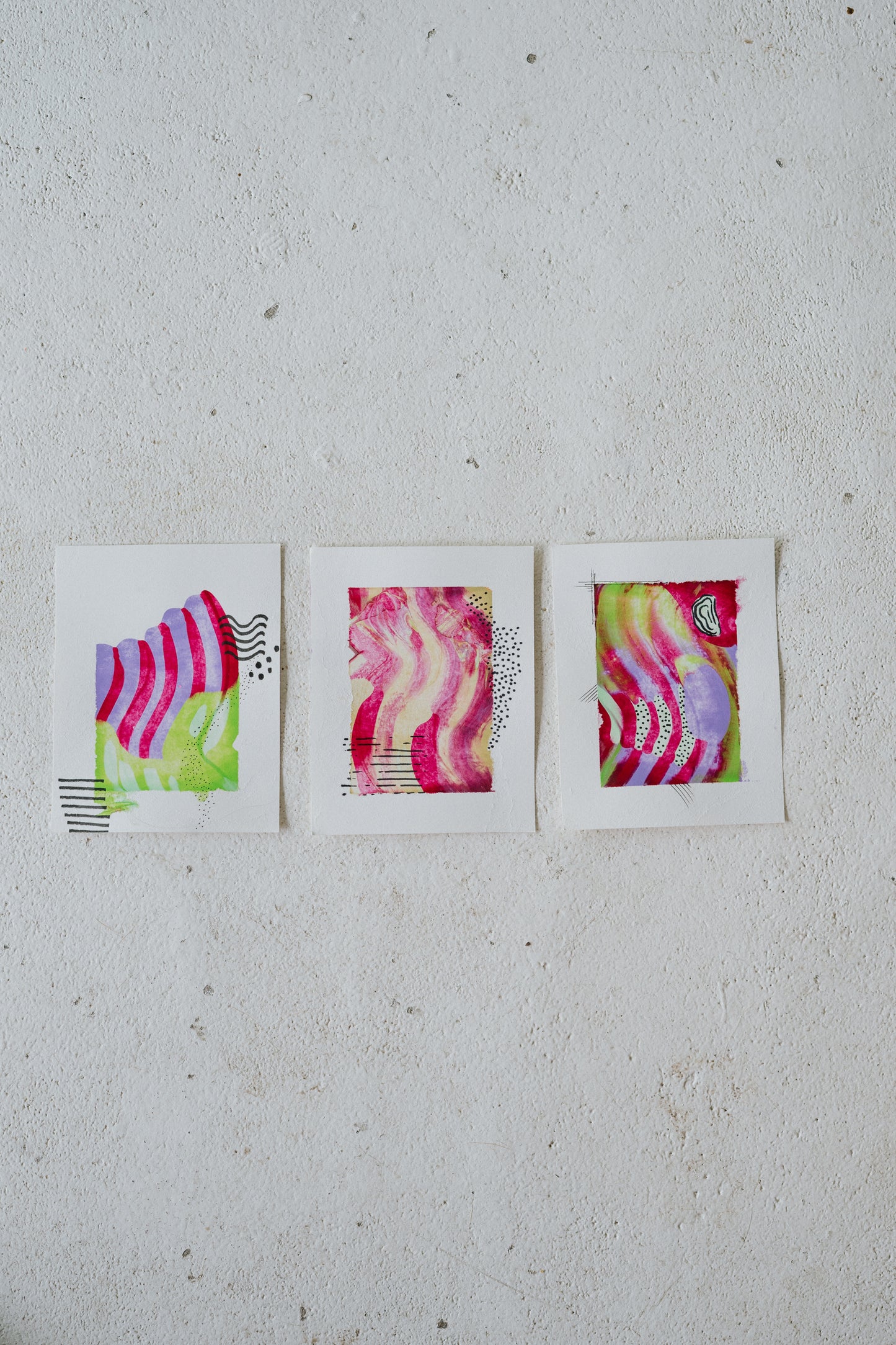 " Nostalgic Set " (3 paintings)